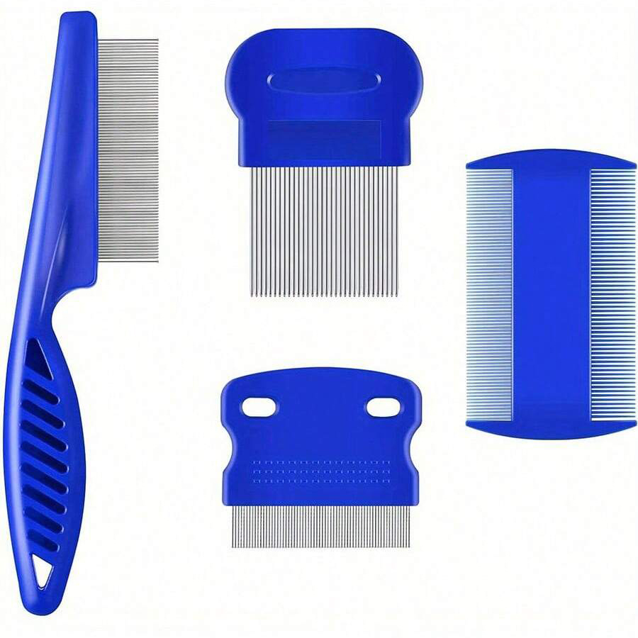Comb Fine Tooth - Juego de 4/6 peines para mascotas: