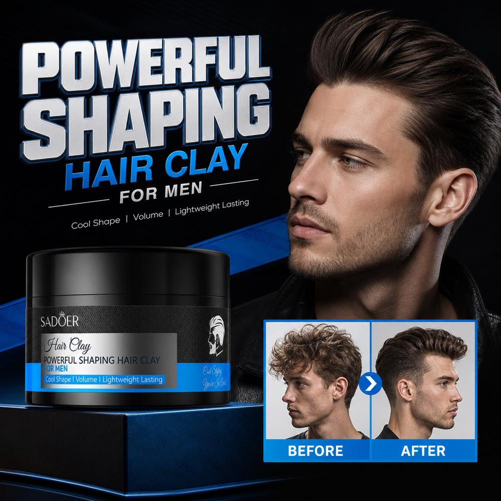Men'S Grooming Salon - Arcilla mate para peinar el cabello,