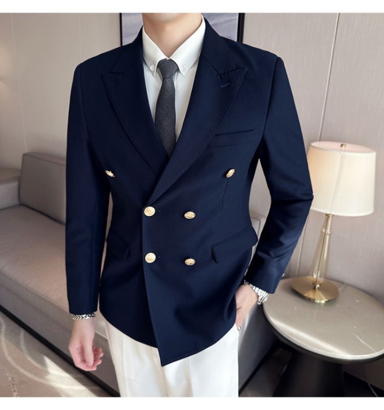Men'S Grooming Club - Chaqueta de Traje Cruzada para Hombre,