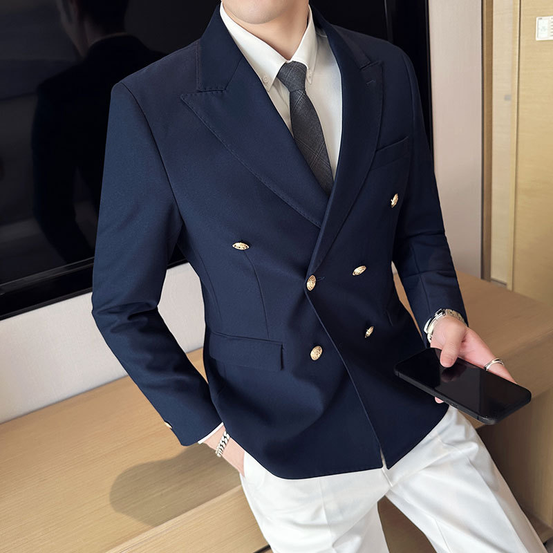 Men'S Grooming Club - Chaqueta de Esmoquin Cruzada para Hombre,