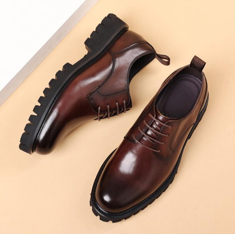 Young Men'S Grooming - Zapatos Oxford de Cuero Genuino Estilo